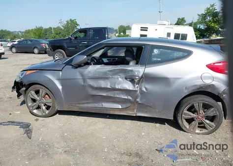 2012 Hyundai Veloster Base W/Black из США, поврежденный, VIN KMHTC6AD4CU021774